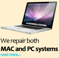 We repair both MAC and PC systems read more...